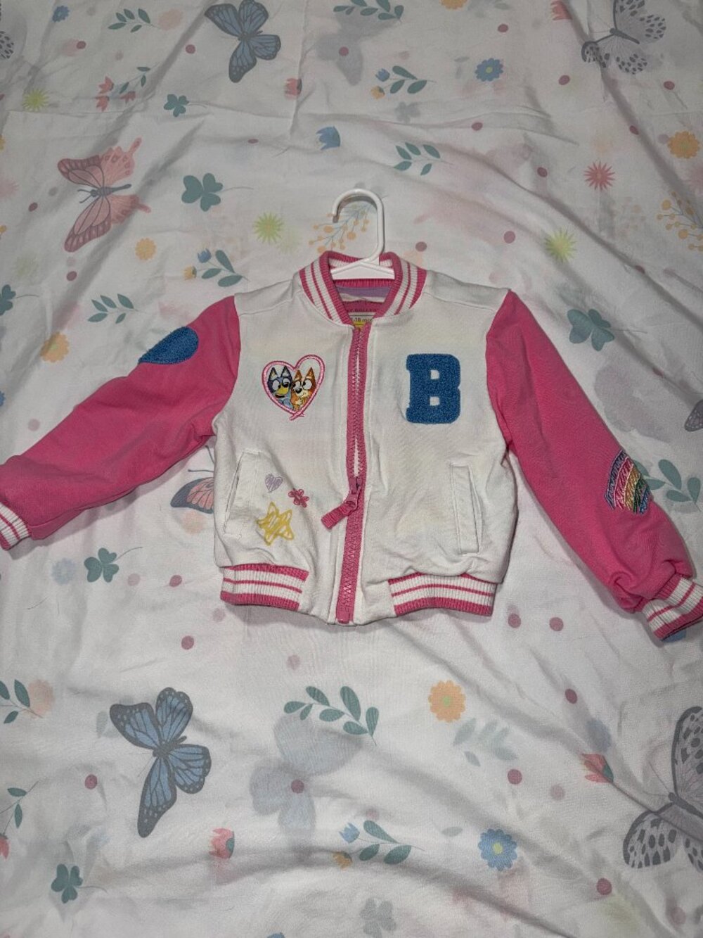 Little Sleepies Bluey Pink Bomber Jacket